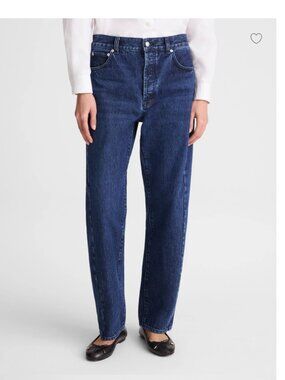 Madewell Pieced Barrel-Leg Jeans NEW NWOT Mckinney Wash Rigid Denim Size 28